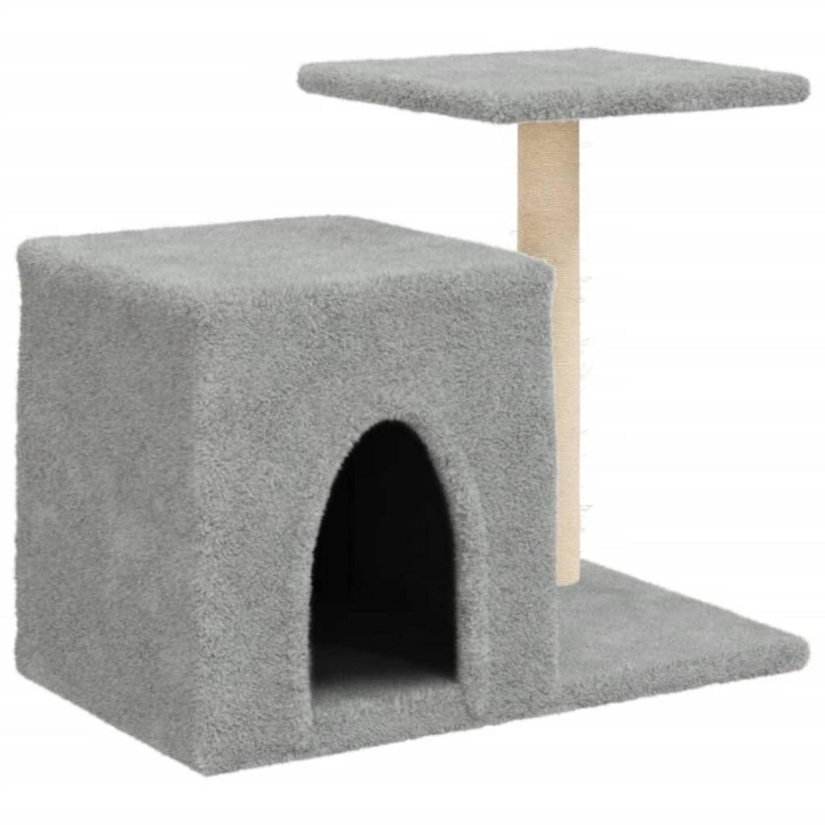 VIDAXL Arbre a chat avec griffoirs en sisal gris clair 50,5 cm