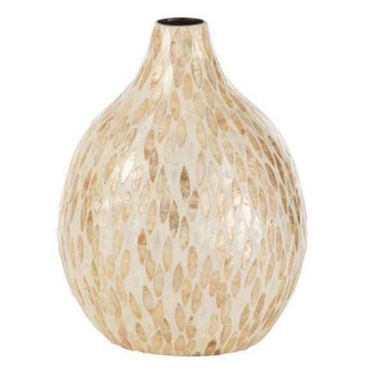 Paris Prix Vase Design en Bambou  Mosaïque  34cm Beige
