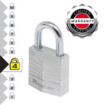 Master lock 9130EURDCC Cadenas à Clé en Aluminium Massif, Gris, 3 x 5,2 x 1,6 cm