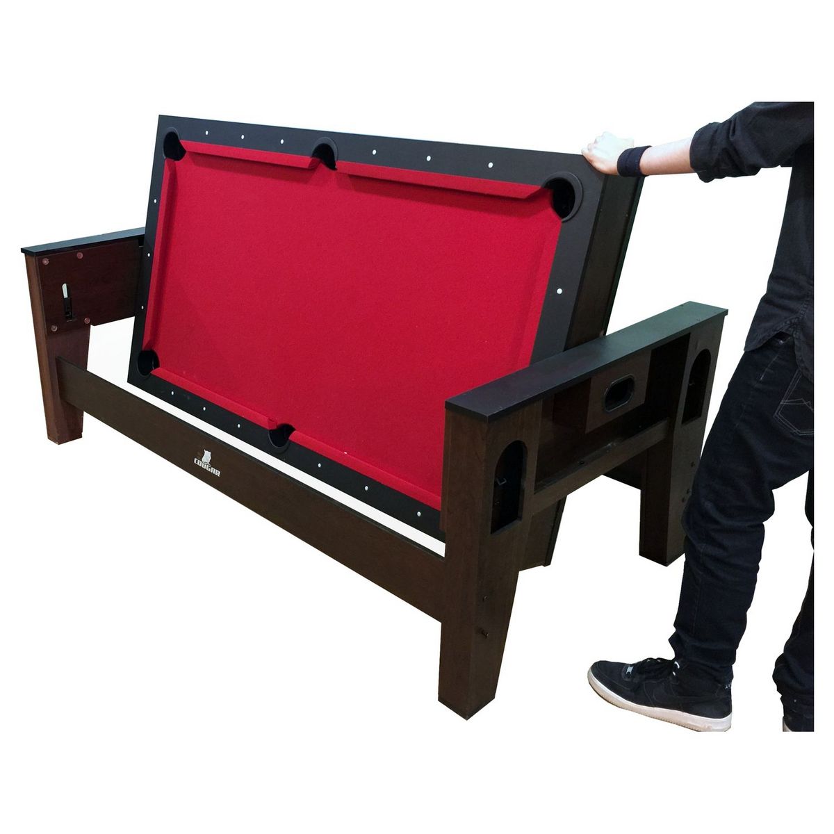 Cougar Duo Table de Jeu Reverso Billard et Air Hockey