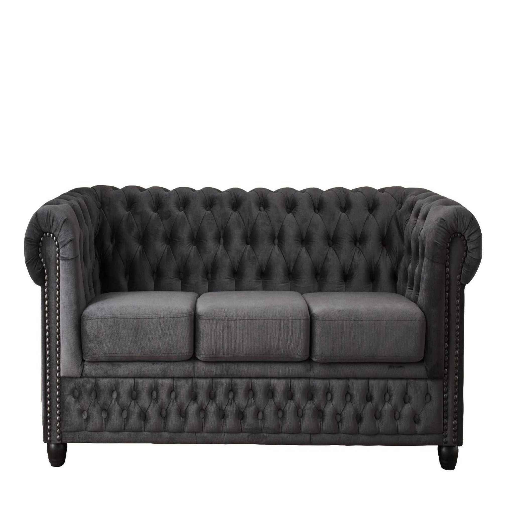 Voir la diapositive 1 : LISA DESIGN William - canapé chesterfield - 3 places - en velours