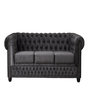 Voir la diapositive 1 : LISA DESIGN William - canapé chesterfield - 3 places - en velours