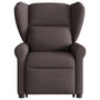Voir la diapositive 4 : VIDAXL Fauteuil inclinable marron fonce tissu