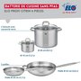 Voir la diapositive 2 : ELO Ensemble de 2 Poêles de cuisson 24 et 32 cm et 2 faitouts 14 et 26 cm Elo Profi Citrin