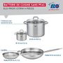 Voir la diapositive 2 : ELO Ensemble de 2 Poêles de cuisson 24 et 32 cm et 2 faitouts 14 et 26 cm Elo Profi Citrin