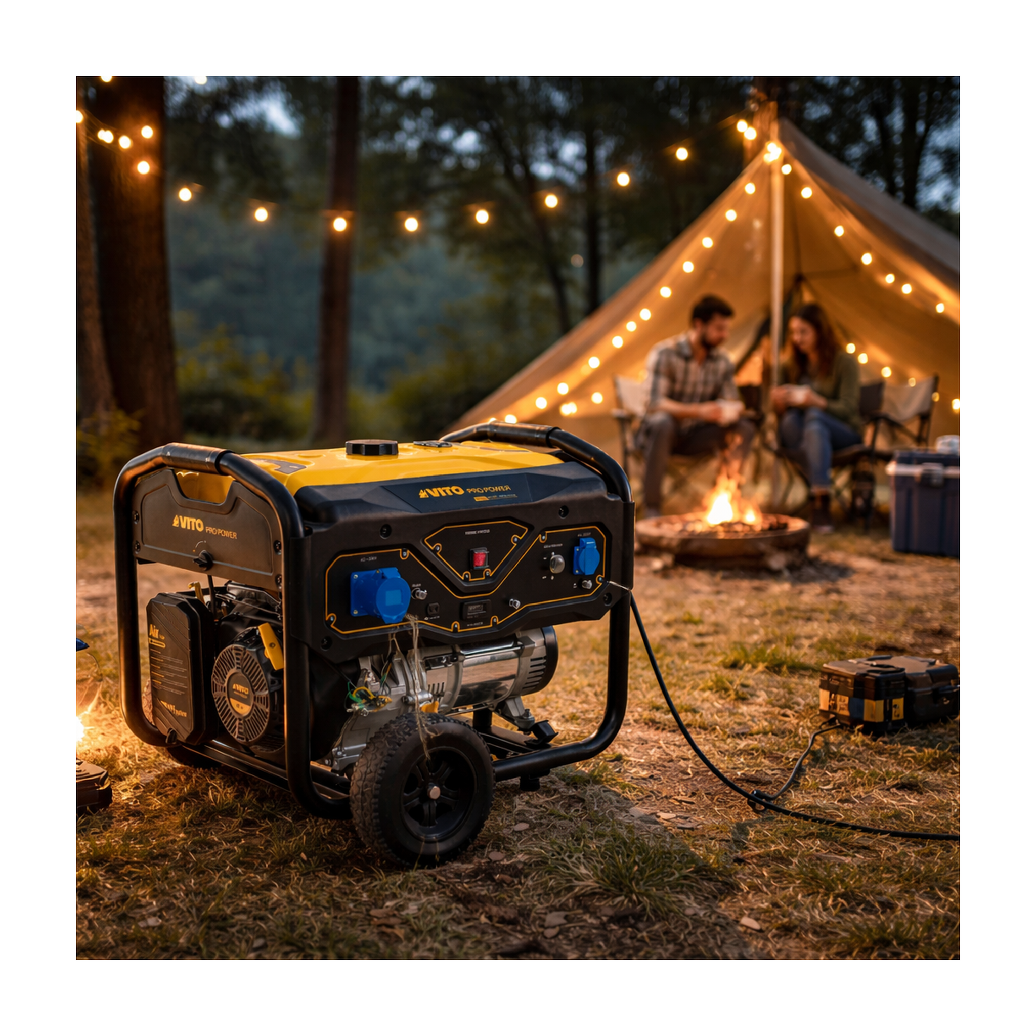 Voir la diapositive 5 : VITO Groupe électrogène 5.5kva 15cv monophasé démarrage manuel avr, réservoir 25l, générateur électrique maison chantier vito