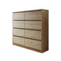 Voir la diapositive 1 : BEST MOBILIER Celia - commode 8 tiroirs - effet bois - 139 cm - style contemporain