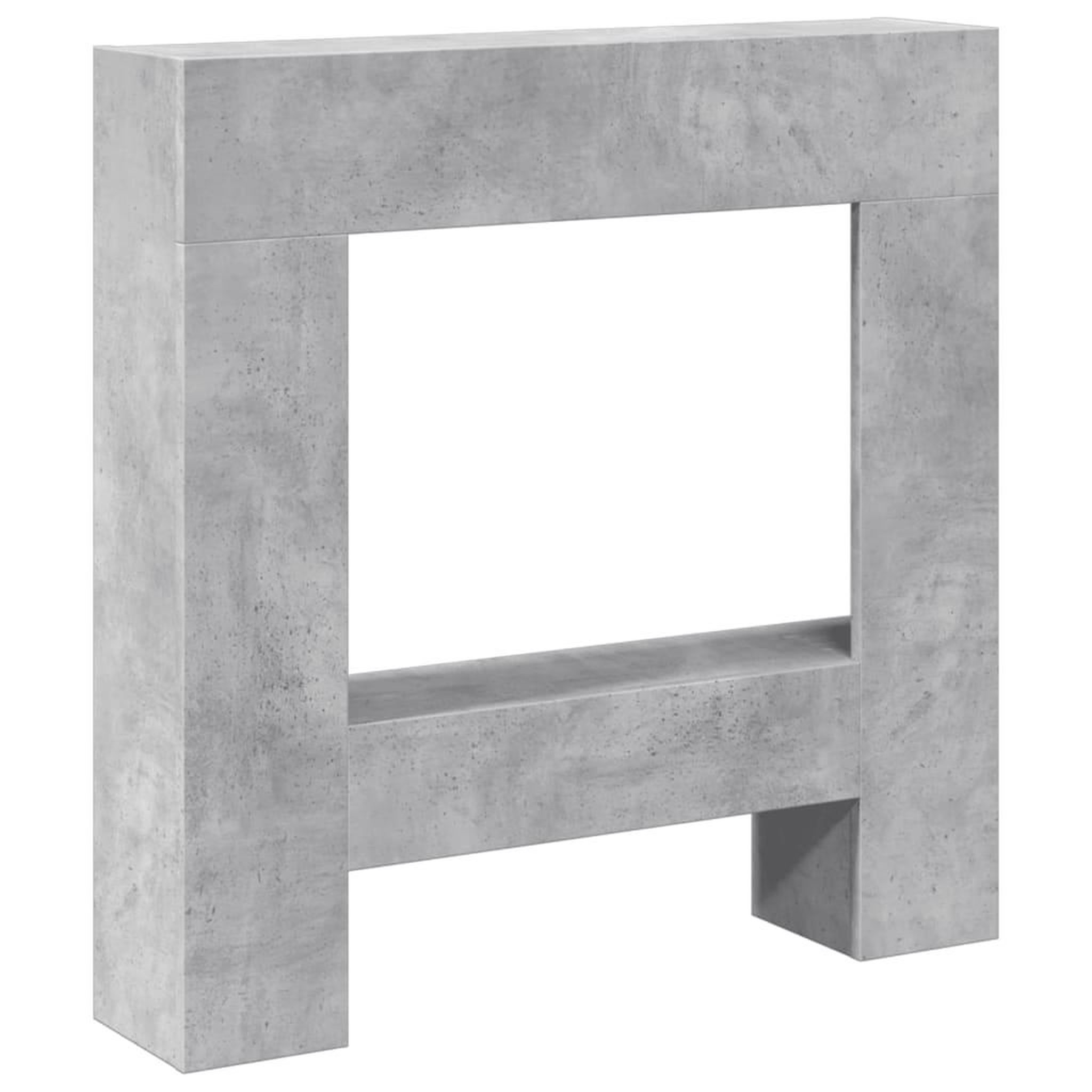 Voir la diapositive 2 : VIDAXL Cadre de cheminee gris beton 81x18x82 cm bois d'ingenierie