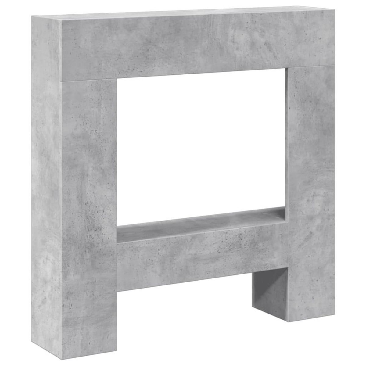 VIDAXL Cadre de cheminee gris beton 81x18x82 cm bois d'ingenierie