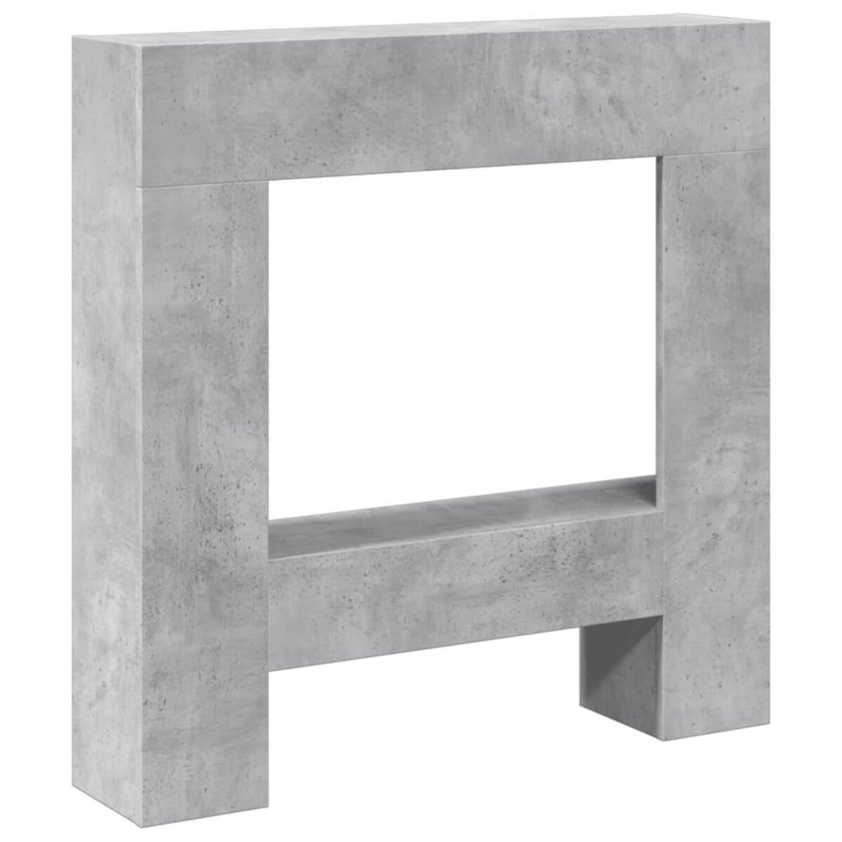 VIDAXL Cadre de cheminee gris beton 81x18x82 cm bois d'ingenierie