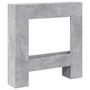 Voir la diapositive 2 : VIDAXL Cadre de cheminee gris beton 81x18x82 cm bois d'ingenierie