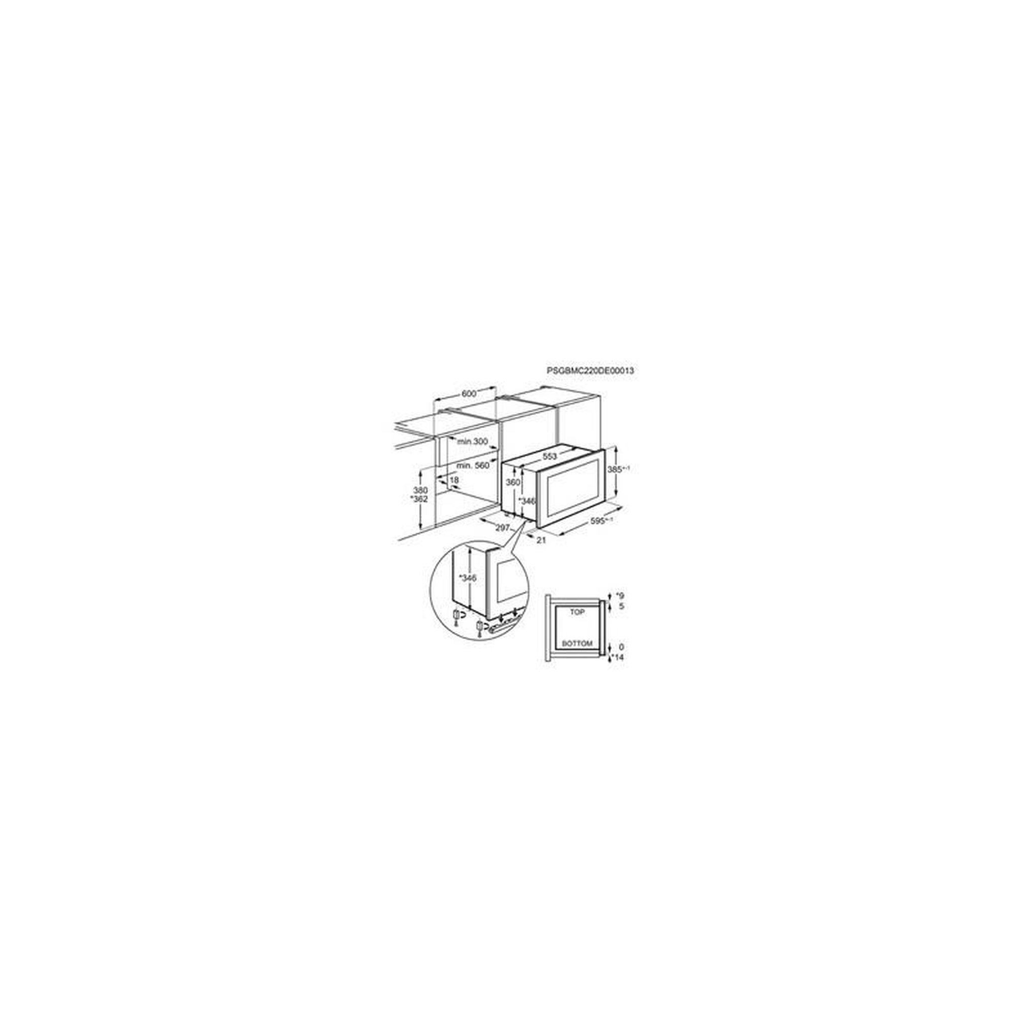 Voir la diapositive 6 : ELECTROLUX Micro ondes + Gril Electrolux EMS4203TMX