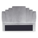 Paris Prix Tête de Lit en Velours  Renaya  160cm Argent