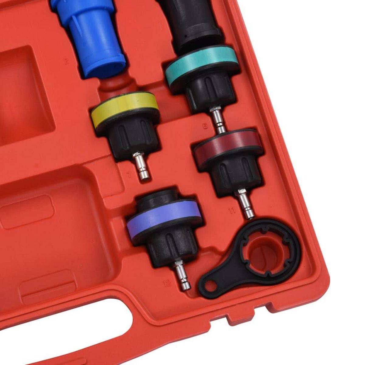 VIDAXL Testeur de pression pour refroidissement et bouchon 18 pcs