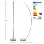 Voir la diapositive 3 : HOMCOM HOMCOM Lampadaire design LED argent dim. 50L x 23l x H149 cm