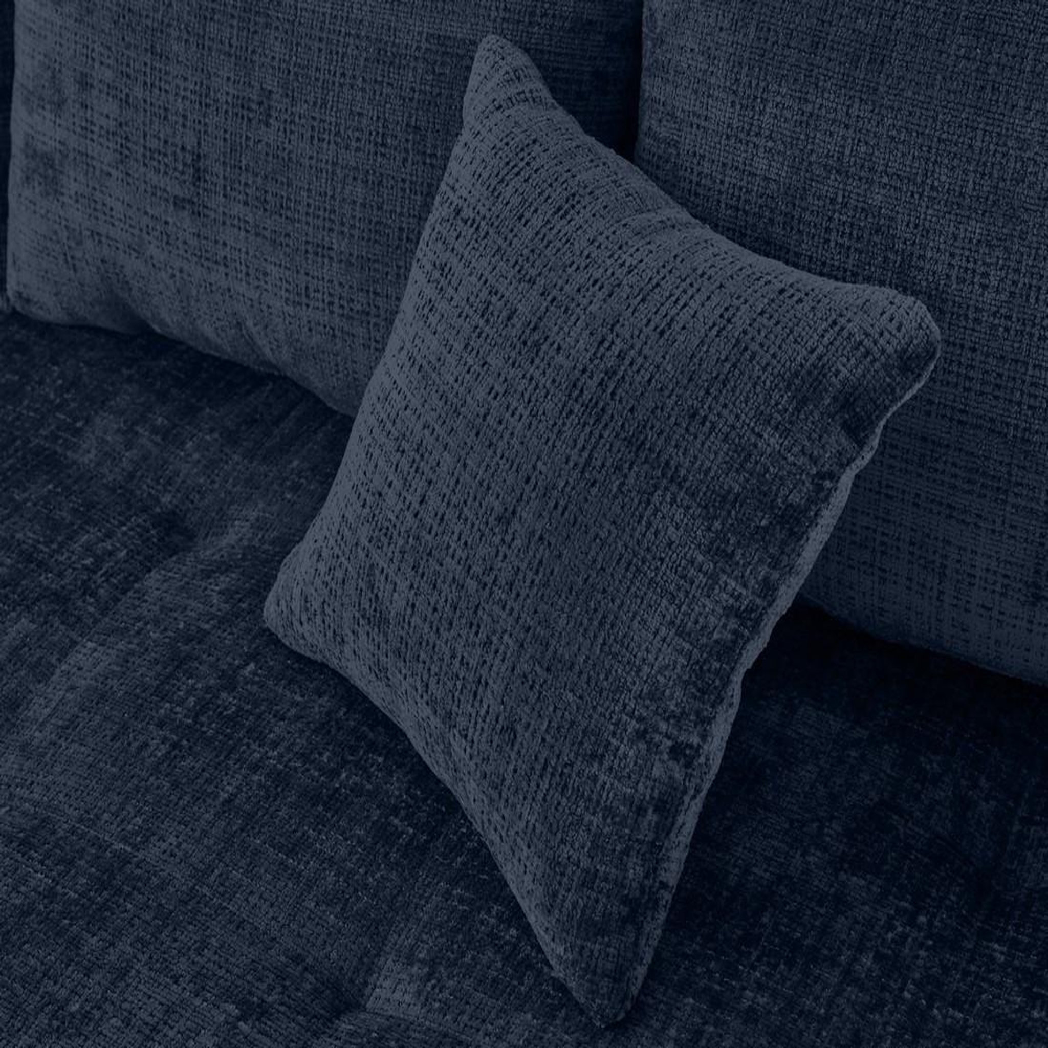 Voir la diapositive 2 : LISA DESIGN Rune - canapé d'angle droit 4 places en velours texturé
