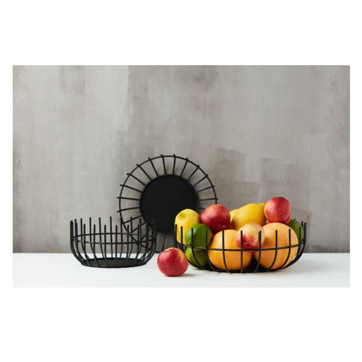 point virgule Corbeille en métal 25cm noir - PV-CHR-3033