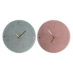 AAAAA Horloge Murale DKD Home Decor Vert Rose 40,5 x 5,5 x 40,5 cm (2 Unités)