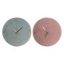 Voir la diapositive 1 : AAAAA Horloge Murale DKD Home Decor Vert Rose 40,5 x 5,5 x 40,5 cm (2 Unités)