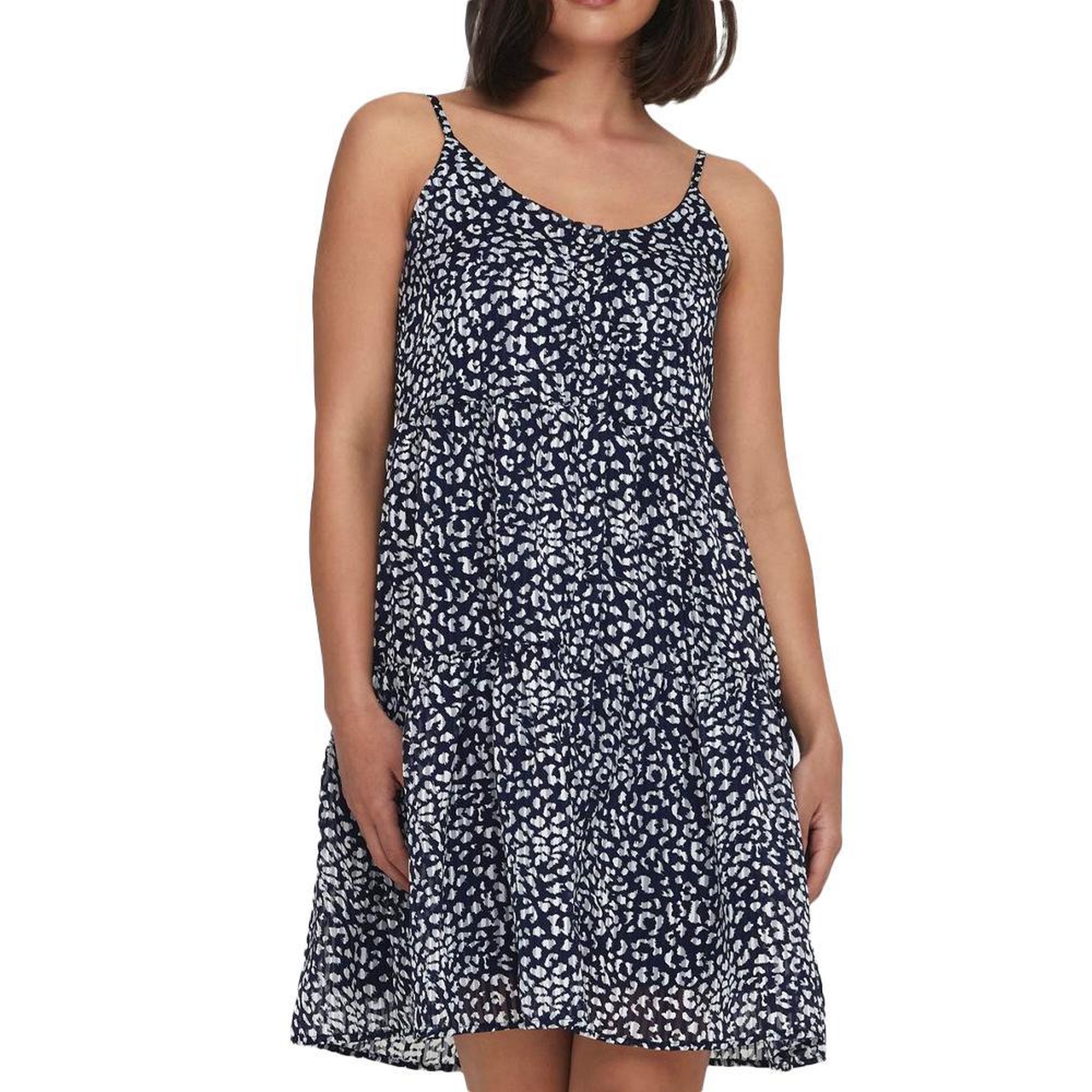 Only Robe Marine/ à Motifs Femme Only Daniella. Coloris disponibles : Gris
