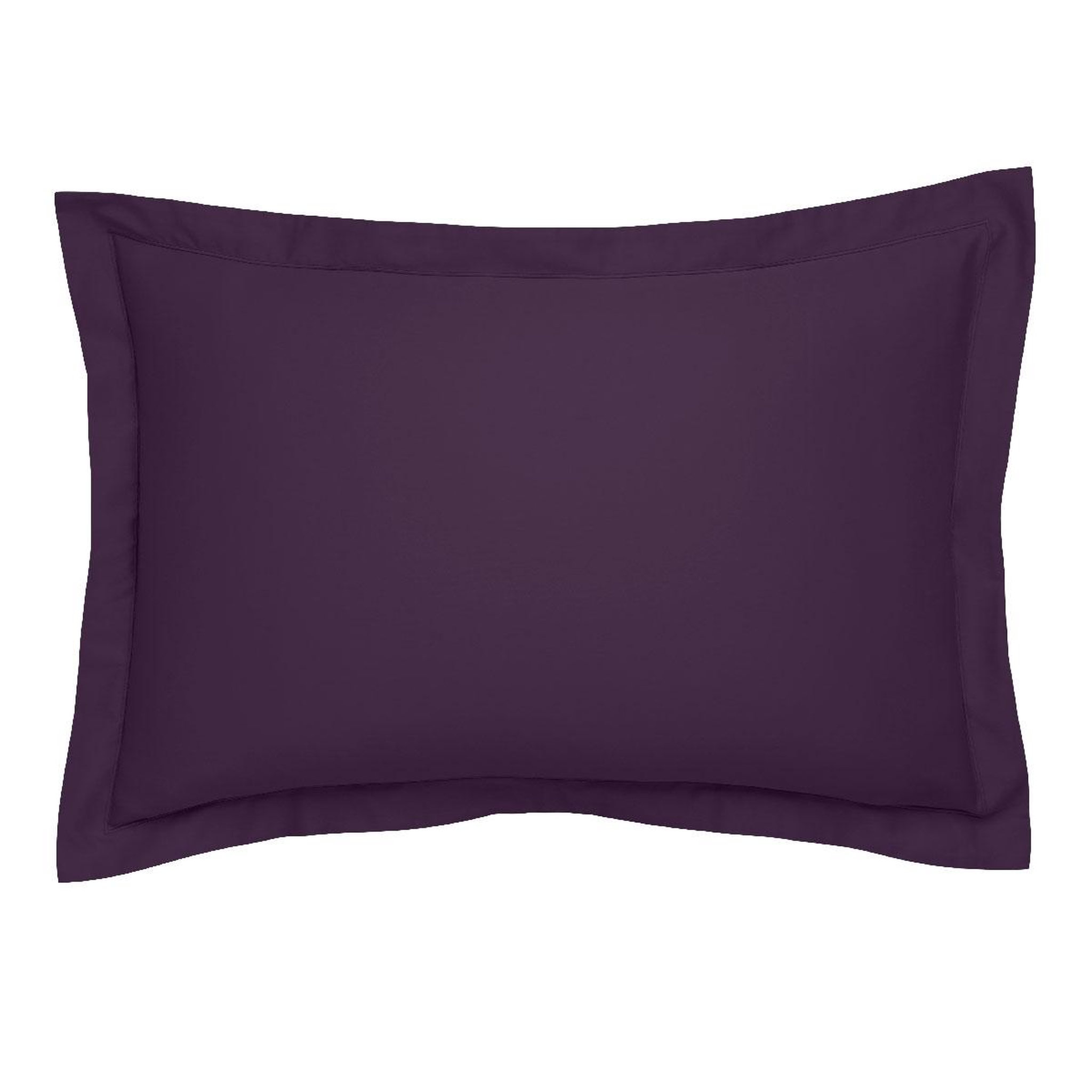 Voir la diapositive 2 : DODO Taie d'oreiller harmonie satin de coton coloris aubergine