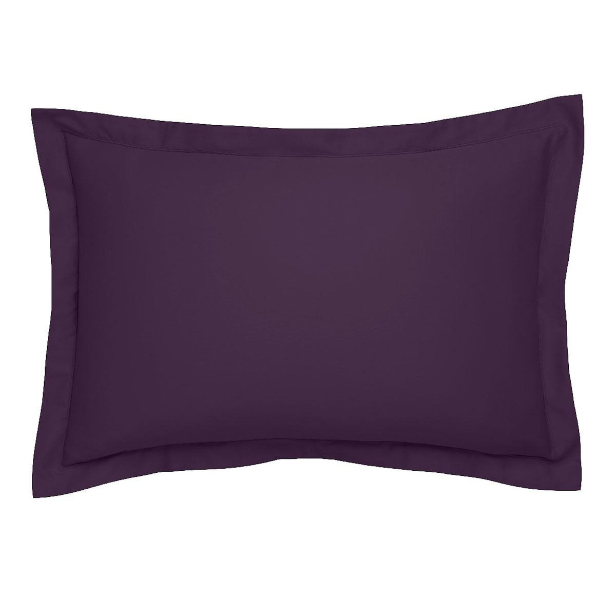 DODO Taie d'oreiller Harmonie Satin de coton coloris Aubergine