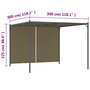 Voir la diapositive 6 : VIDAXL Pergola de jardin avec auvent retractable 3x3 m Taupe 180 g/m^2
