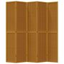 Voir la diapositive 4 : VIDAXL Cloison de separation 5 panneaux marron bois paulownia massif