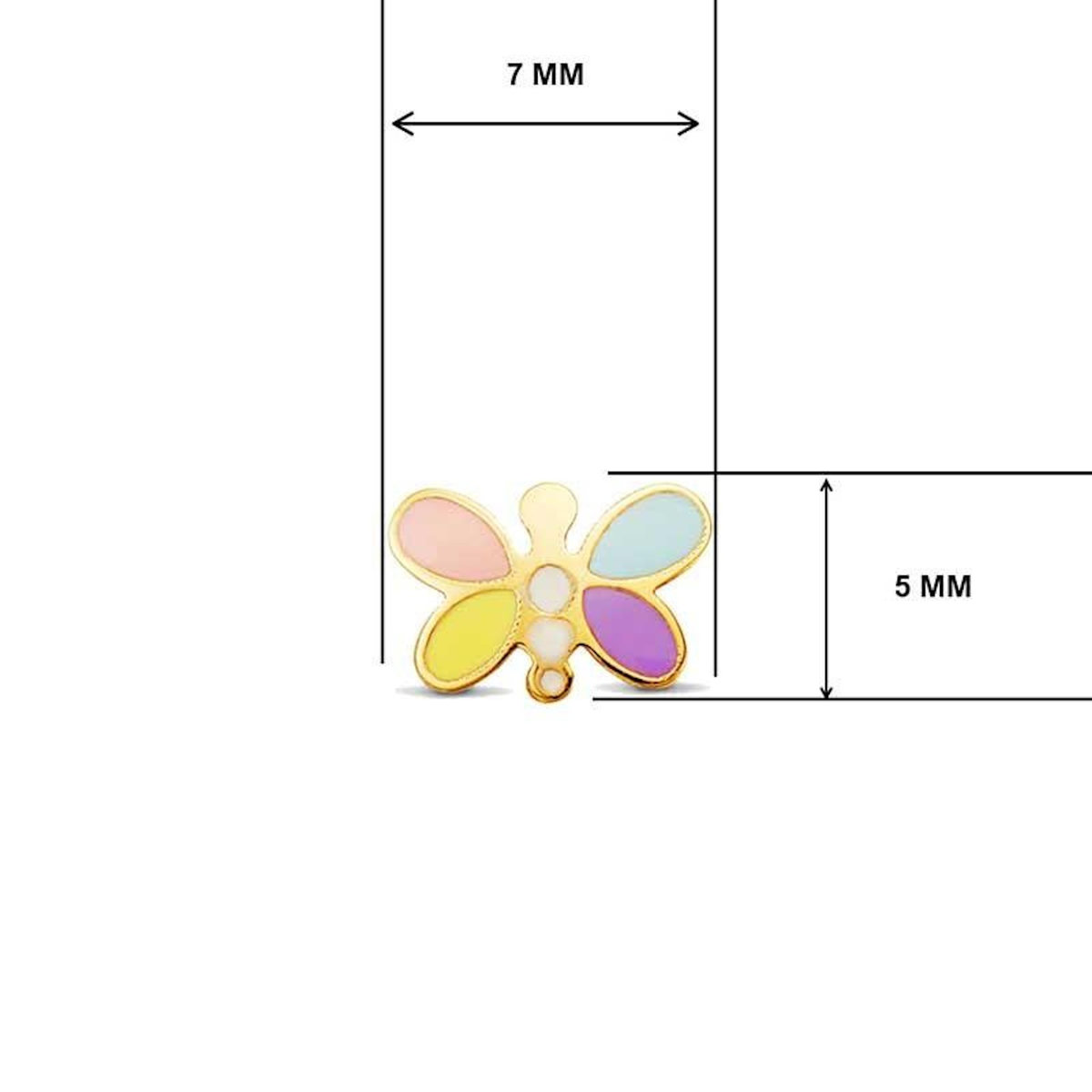 L'ATELIER D'AZUR Boucles d'Oreilles Or 18 Carats 750/000 Jaune - Papillons