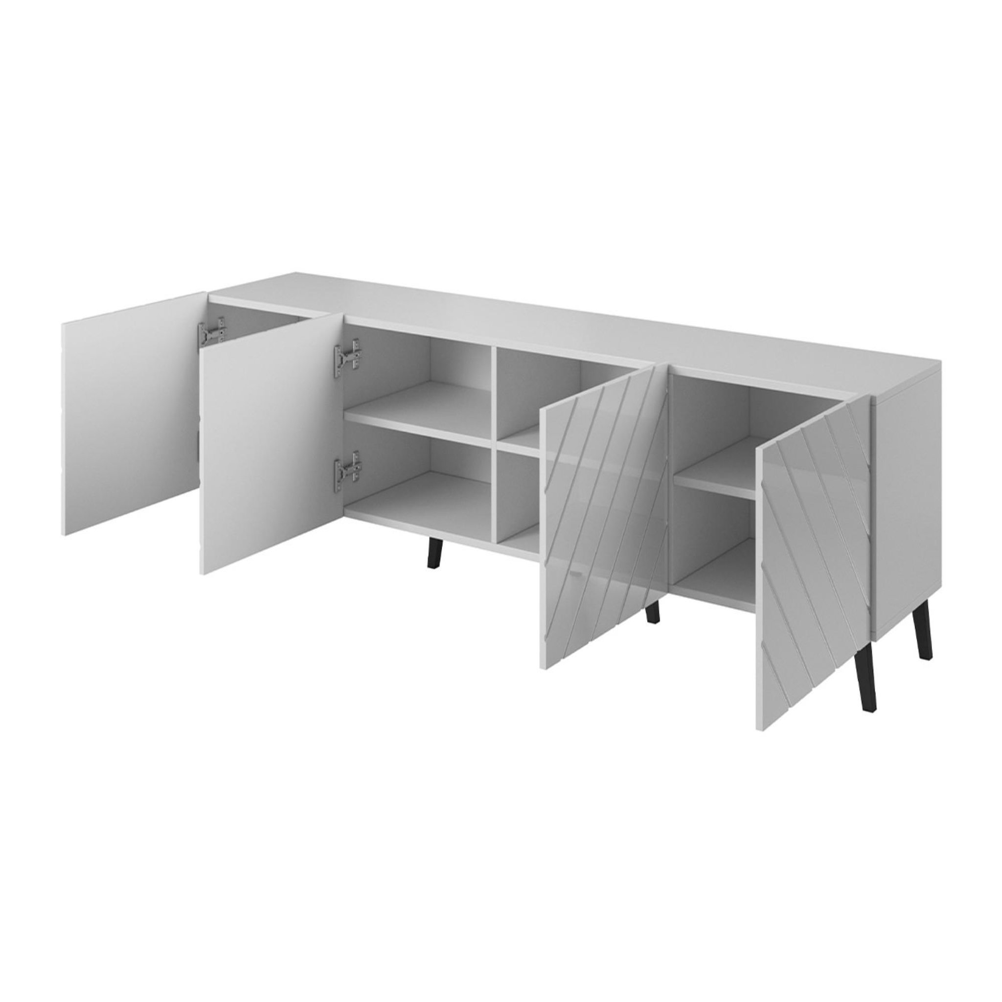 Voir la diapositive 2 : BEST MOBILIER Chloe - meuble tv - 4 portes - 200 cm