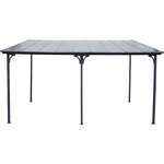 Habitat et Jardin Pergola tonnelle adossée  Marvin  - 5.5 x 3 m - 545 x 298 x 243 cm - Gris foncé