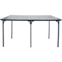 Voir la diapositive 1 : Habitat et Jardin Pergola tonnelle adossée  Marvin  - 5.5 x 3 m - 545 x 298 x 243 cm - Gris foncé