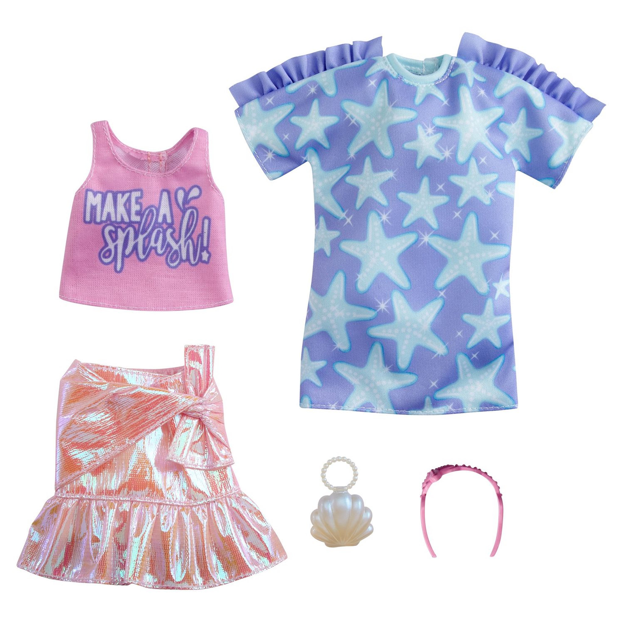 Voir la diapositive 1 : BARBIE Set de 2 tenues pour poupée Barbie