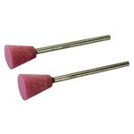 MAXICRAFT 2 meules oxyde d'alumine conique inversée Ø 10 mm