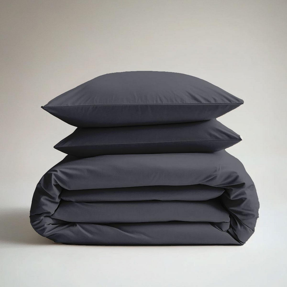 DODO Pack housse de couette + Taie(s) d'oreiller Coton thermorégulé Gris acier