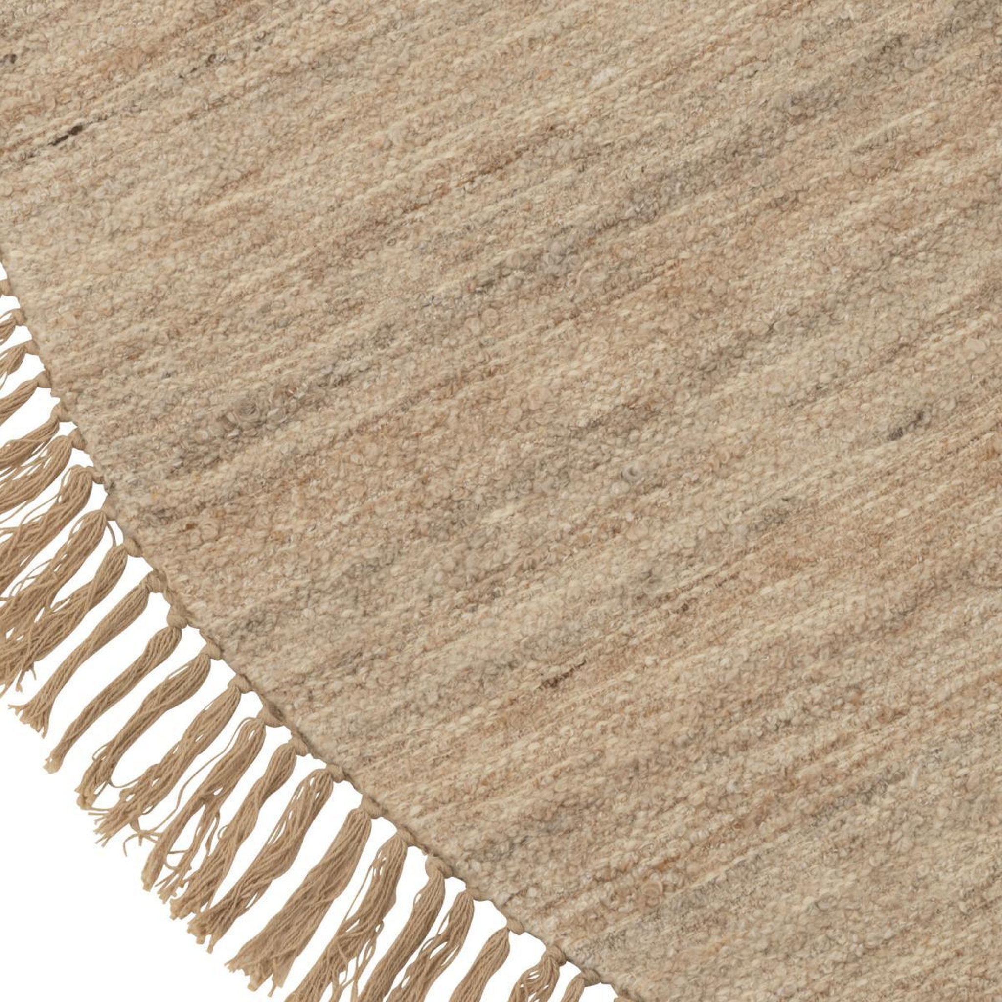 Voir la diapositive 2 : J-LINE Tapis Déco Rond  Semi Uni  150cm Beige