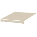 OUTSUNNY Toile de rechange store banne - lambrequin vagues douces - polyester haute densité 280 g/m² anti-UV dim. 2,82L x 2,4l (avancée) m beige