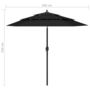 Voir la diapositive 6 : VIDAXL Parasol de jardin a 3 niveaux avec mat en aluminium noir 2,5 m