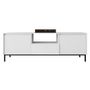 Voir la diapositive 4 : BEST MOBILIER Girona - meuble tv ouvert - blanc - 174 cm
