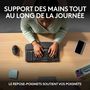 Voir la diapositive 4 : Logitech Clavier sans fil Wave Keys ergonomique +  repose poignets
