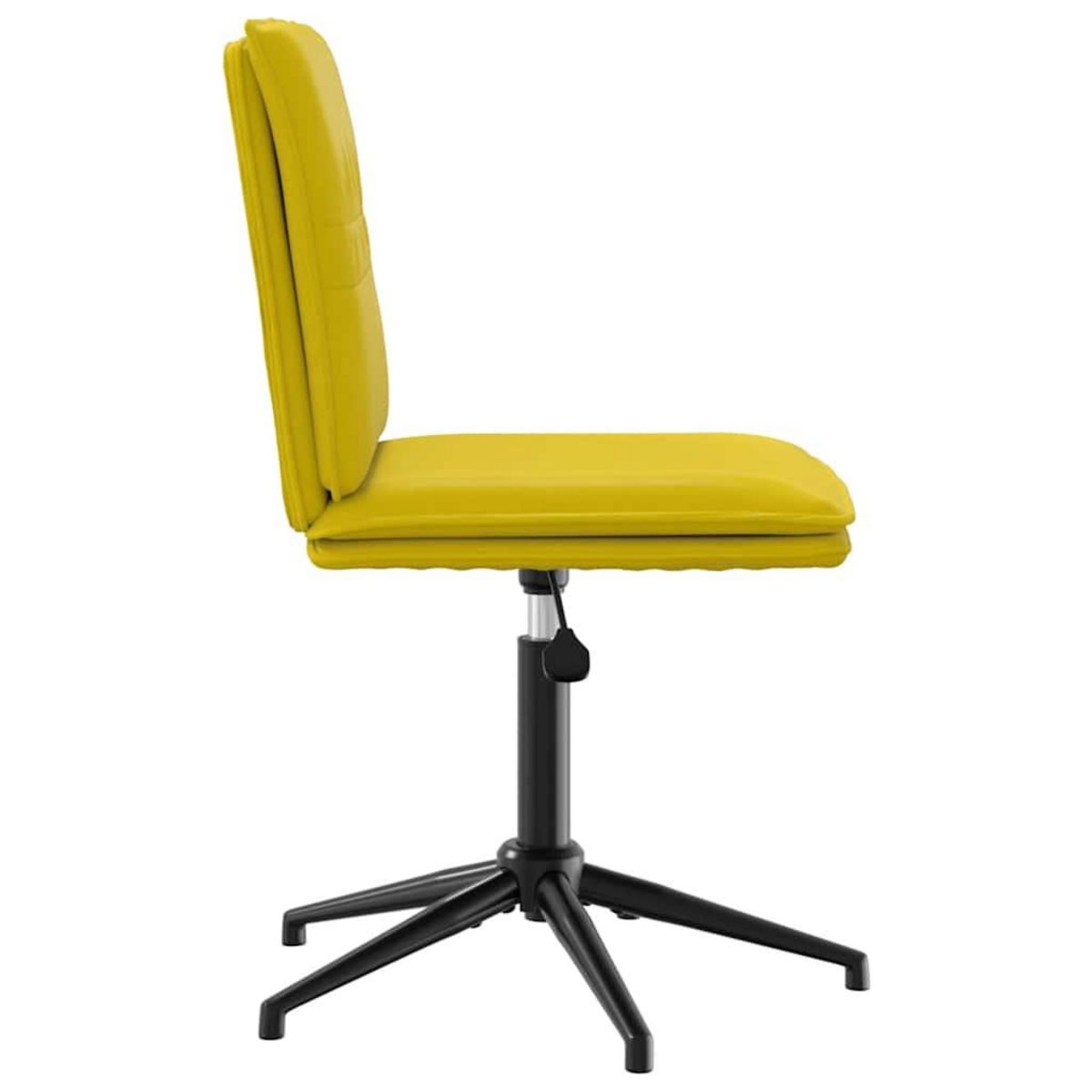 VIDAXL Chaise a manger Jaune Velours