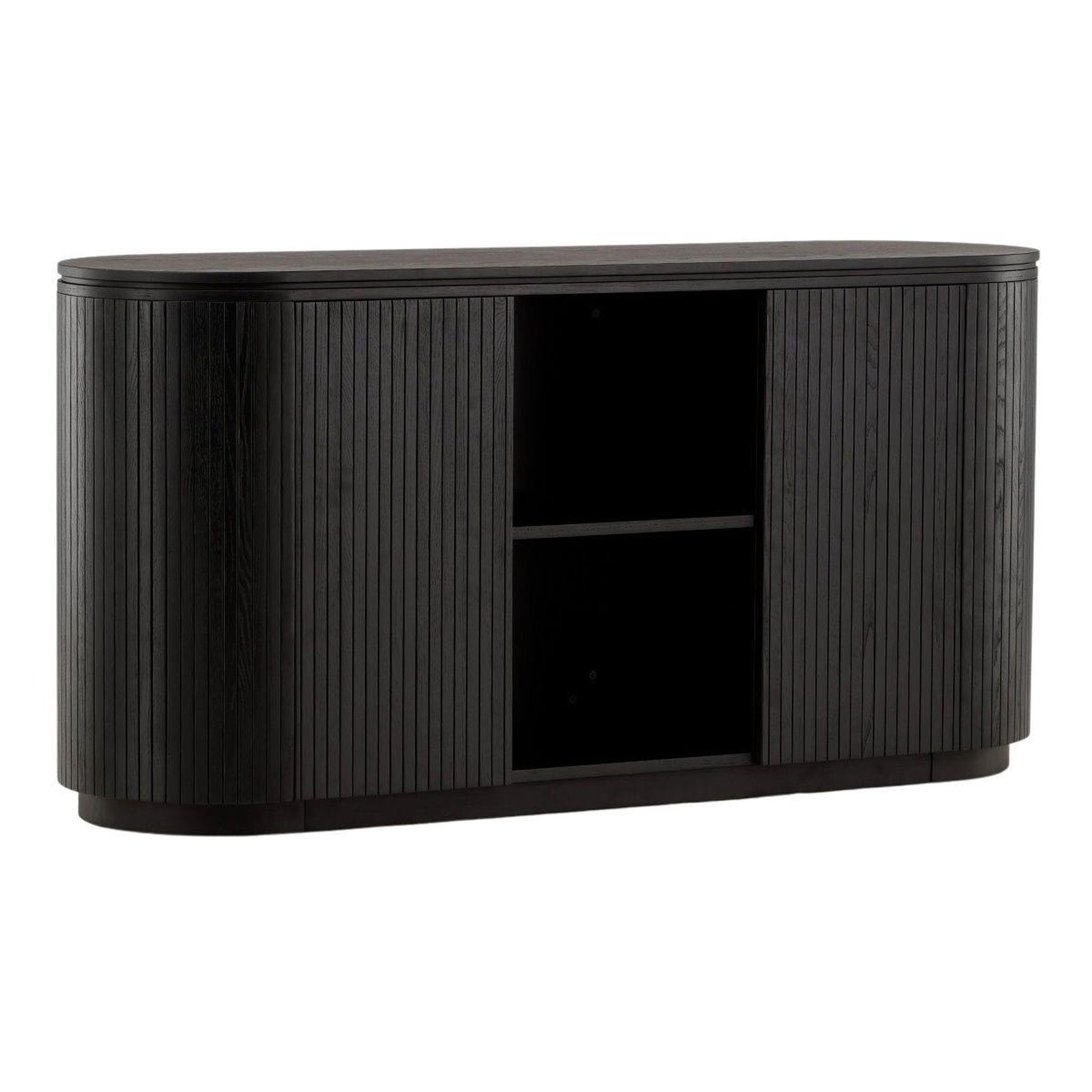 Paris Prix Buffet design nervuré  fjallbacka  160cm noir
