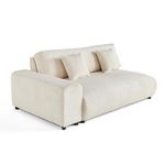 LISA DESIGN Garance - module d'assise 3 places avec accoudoir gauche - en velours côtelé. Coloris disponibles : Orange, Beige, Vert, Gris, Bleu