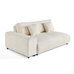 LISA DESIGN Garance - module d'assise 3 places avec accoudoir gauche - en velours côtelé. Coloris disponibles : Vert, Gris, Orange, Beige, Bleu