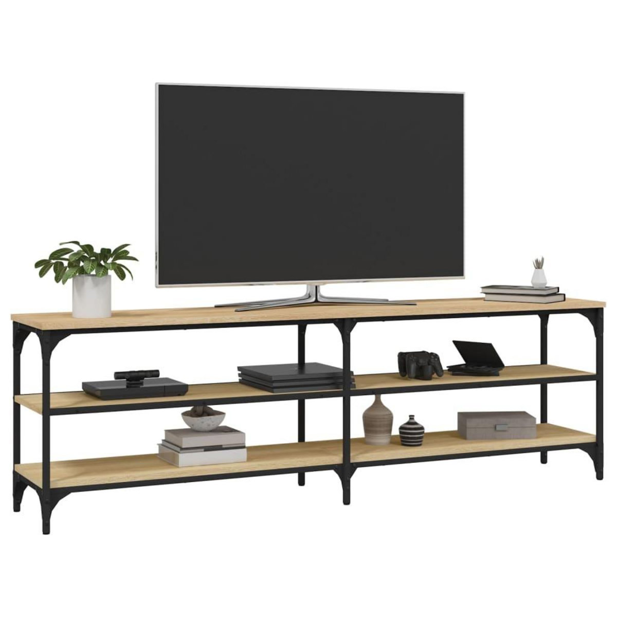 VIDAXL Meuble TV chene sonoma 160x30x50 cm bois d'ingenierie