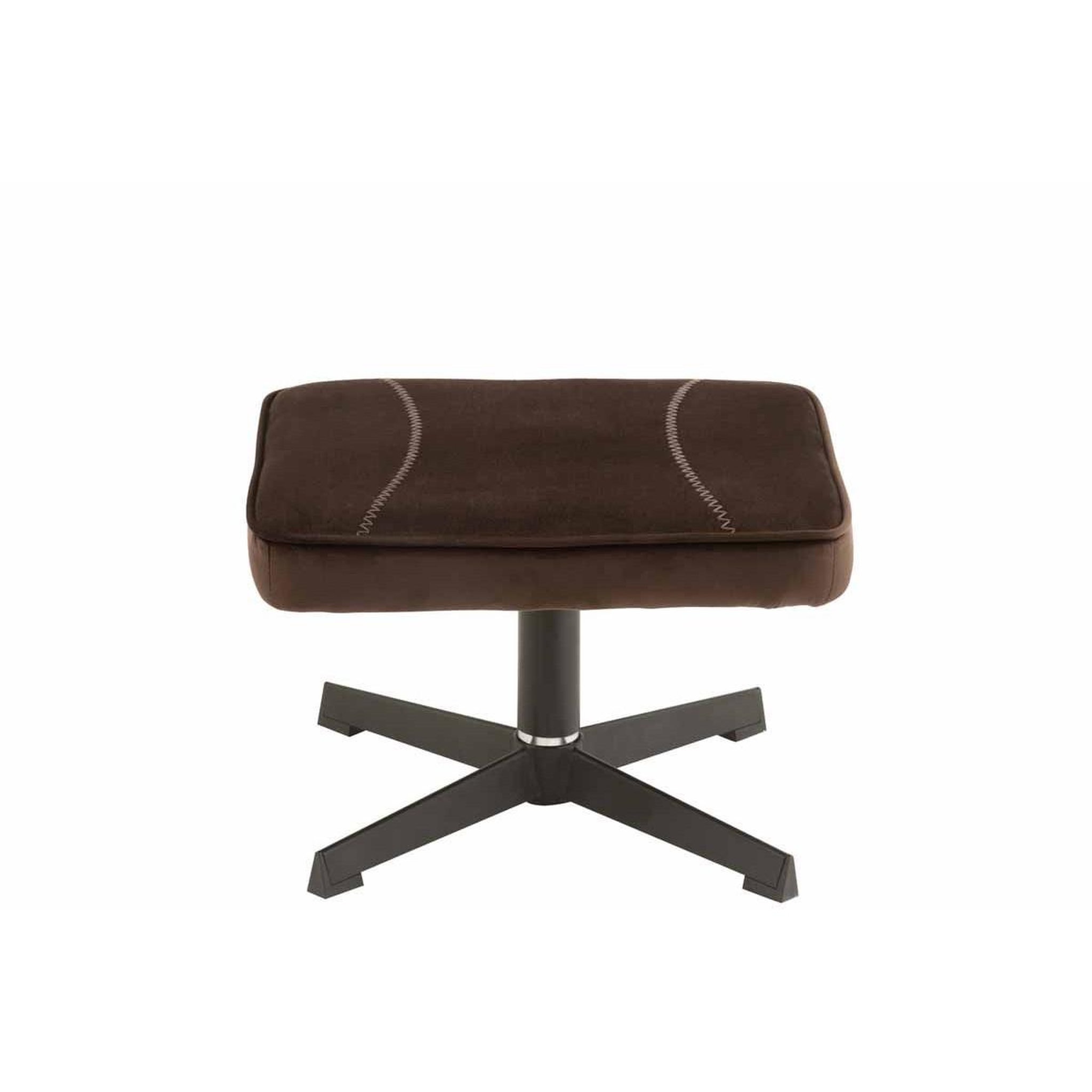 Voir la diapositive 6 : J-LINE Fauteuil & repose-pieds  relax  88cm marron foncé