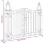 Voir la diapositive 6 : VIDAXL Portail de jardin noir 121x8x100 cm fer forge