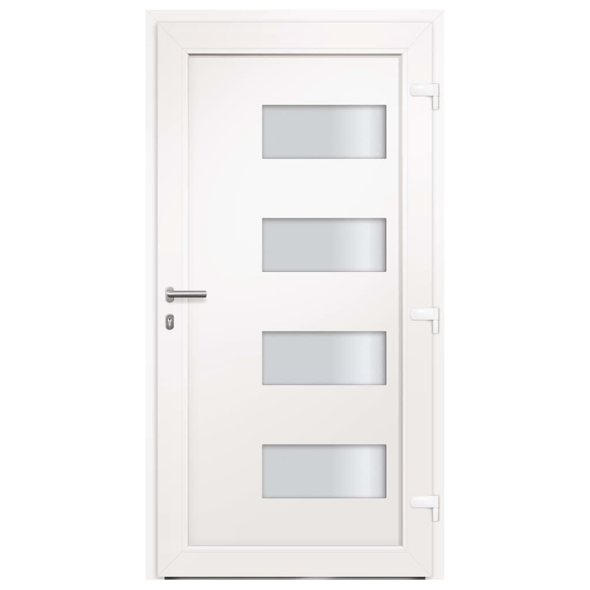 Voir la diapositive 4 : VIDAXL Porte d'entree Aluminium et PVC Anthracite 100x210 cm