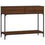 Voir la diapositive 2 : VIDAXL Table console chene marron 100x34,5x75 cm bois d'ingenierie