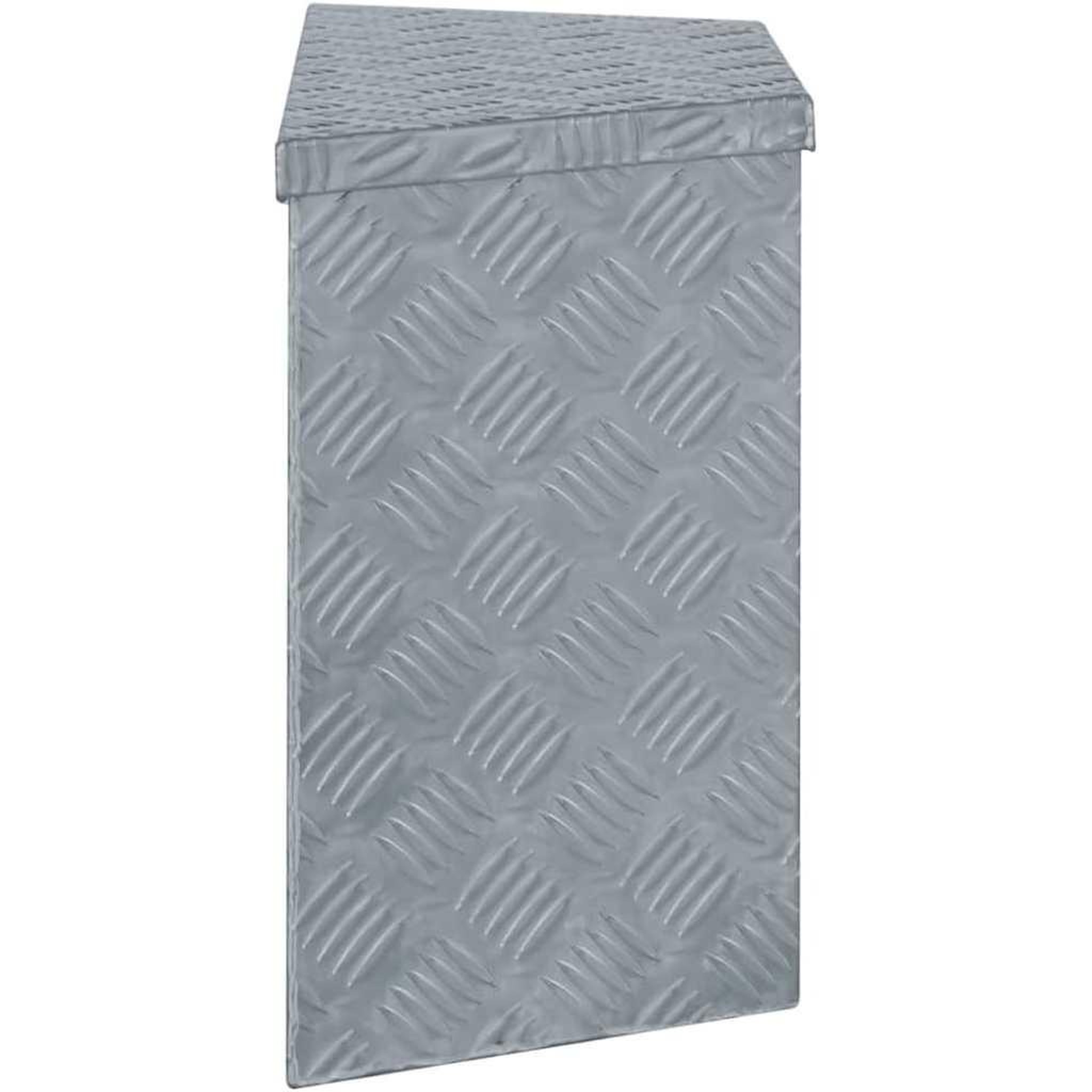 Voir la diapositive 3 : VIDAXL Boîte en aluminium 70 x 24 x 42 cm trapezoïdal argente